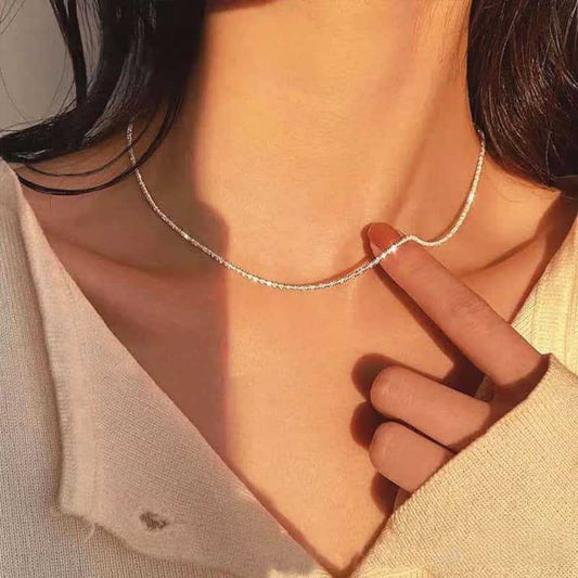 S925 Sterling Silver 18K Gold-Plated Sparkling Starry Sky Necklace For Women