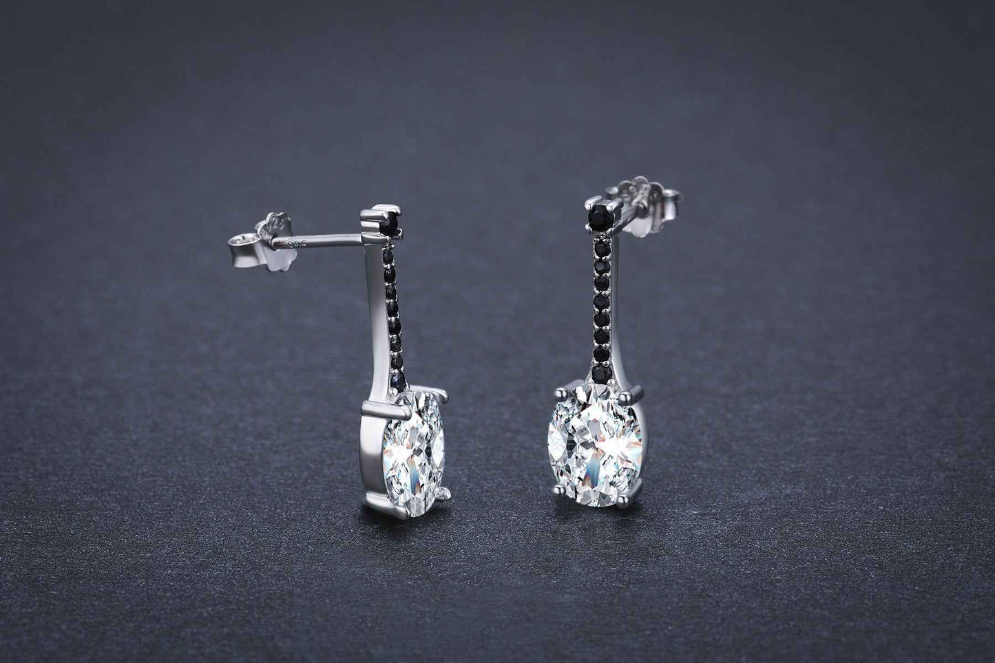 All-match Oval Zircon Earrings for Fashion Lovers - Copper-plated Style