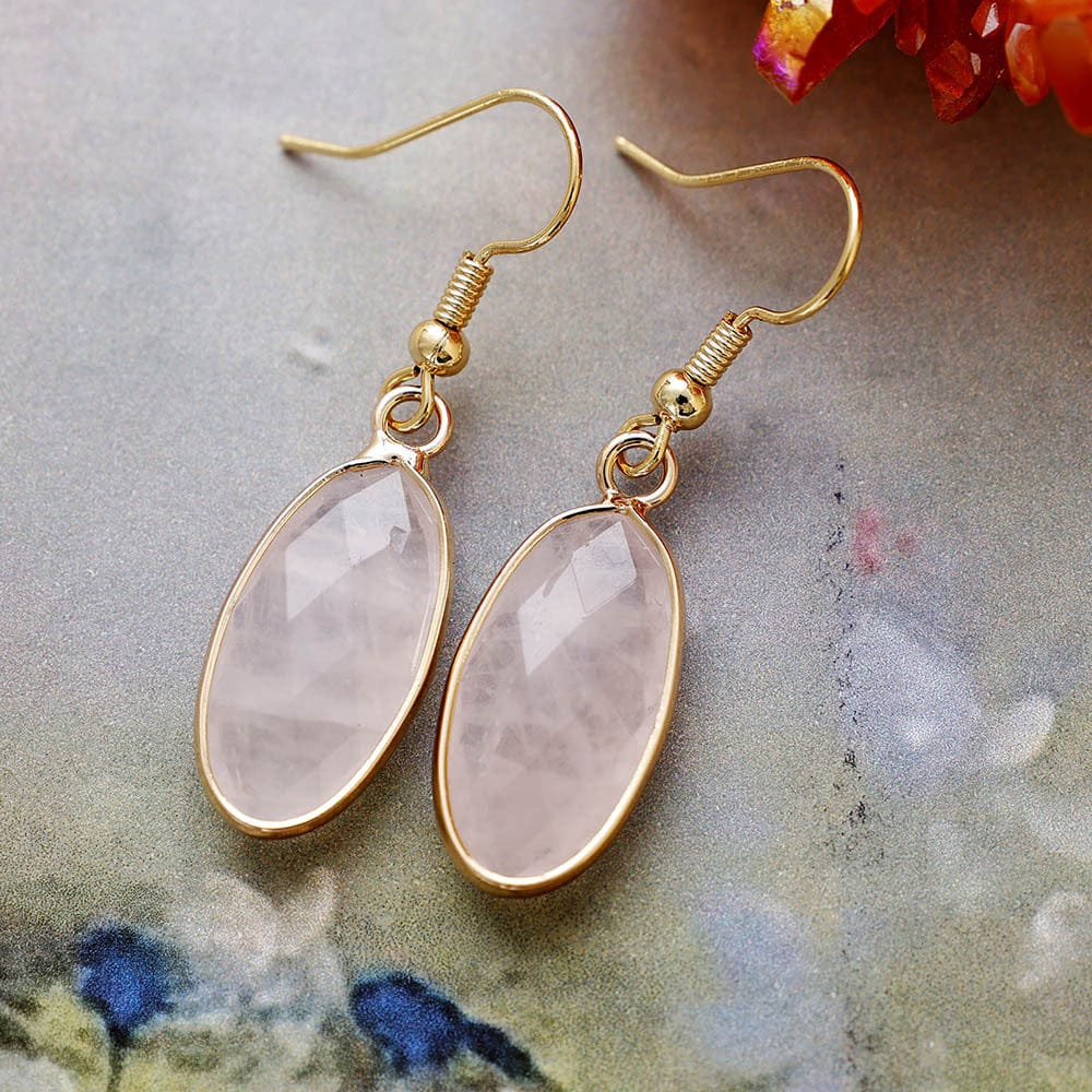 Natural Stone Crystal Earrings European And American Style