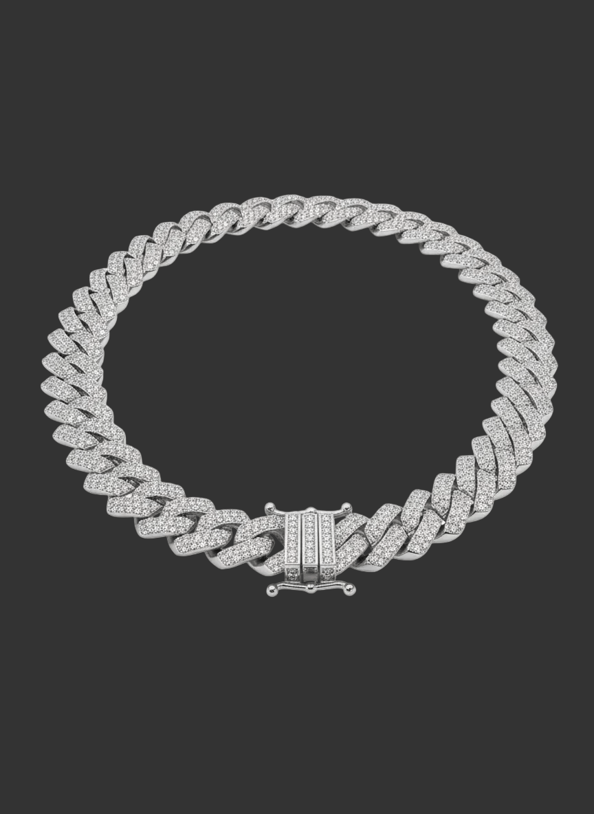 Thick Iced Cuban Chain - Bold and Stylish Jewelry for a Dazzling Look