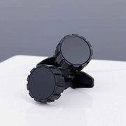 Mens Black Cufflinks - Elegant Accessories with Grey Copper Sleeve Studs for Men