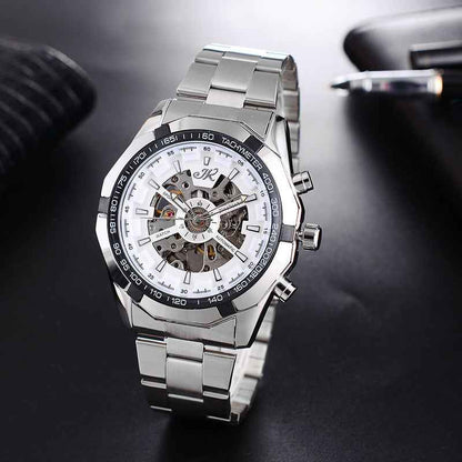 Men's Mechanical Fashion Watch Steel Band High-end Hollow Design