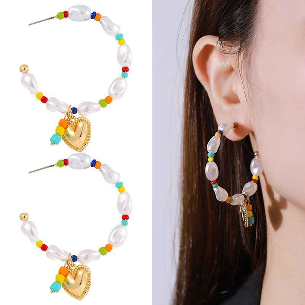 Gold-plated Pearl Necklace with Inlaid Pearls - Multi-row Women&