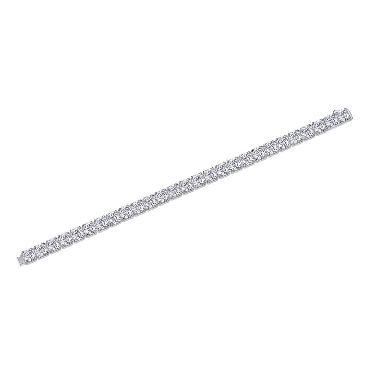 Large Gravitational Pull - A Fashionable And Light Luxury Jewelry Silver Bracelet Set With Top-quality Moissanite, S925 Silver-plated Platinum