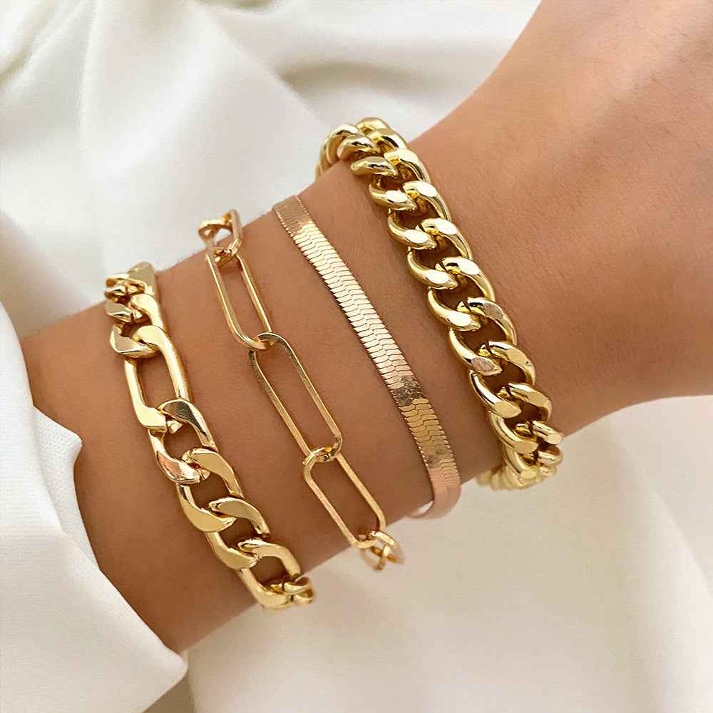 Vintage Metal Bracelet Set for Men and Women