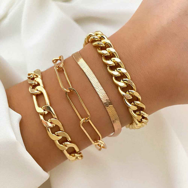 Vintage Metal Bracelet Set for Men and Women
