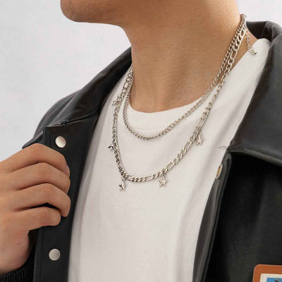 Mens Pentagram Pendant Necklace - Simple Fashion Accessory