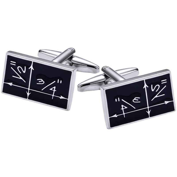 Copper Blue Cufflinks for Men - Elegant Enamel Design