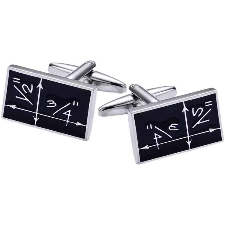 Copper Blue Cufflinks for Men - Elegant Enamel Design