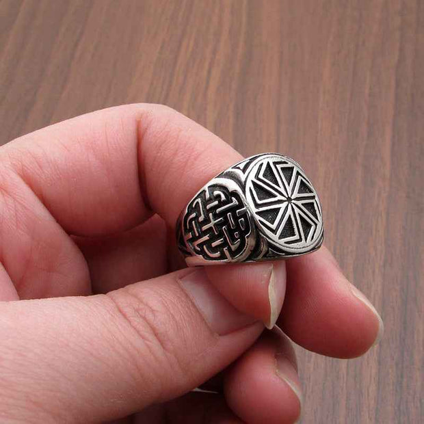 Personalized Viking Ring - Retro Nordic Men&
