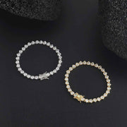Women's Heart-shaped Couple Bracelet - Elegant Tennis Chain Design Perfect for Couples