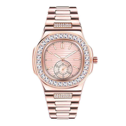 Men's Diamond Watches Fashion Alloy Band Gift Timepieces