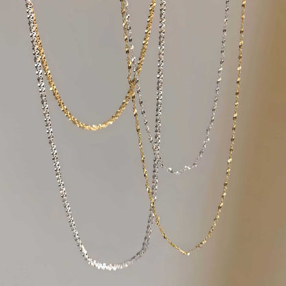 S925 Sterling Silver 18K Gold-Plated Sparkling Starry Sky Necklace For Women