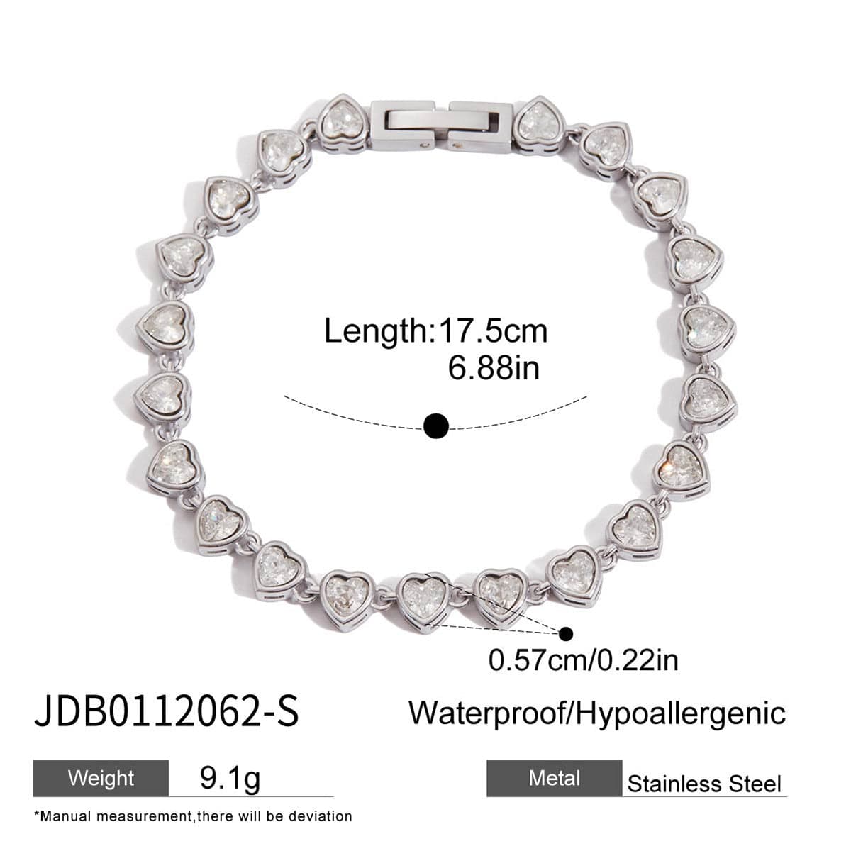 Stainless Steel Zircon Bracelet With A Light-luxury, High-end Feel