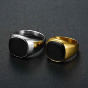 Coolx Black Square Men's Ring - Stylish Accessory for Modern Men