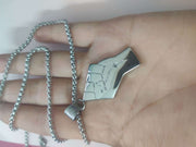 Mens Gold Fist Pendant Necklace in Titanium Steel with Gold Finish