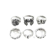 Mens Vintage Skull Ring Exaggerated Hollow Brain Love Necronomicon